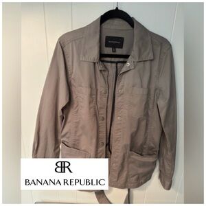 Banana Republic Grey light weight Belted Utility Jacket Ladies M